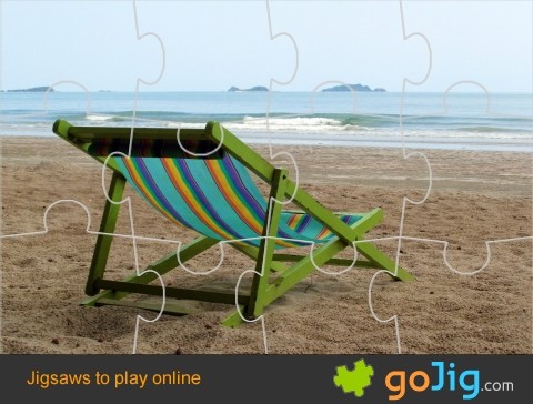 Jigsaw : Deckchair On An Empty Beach